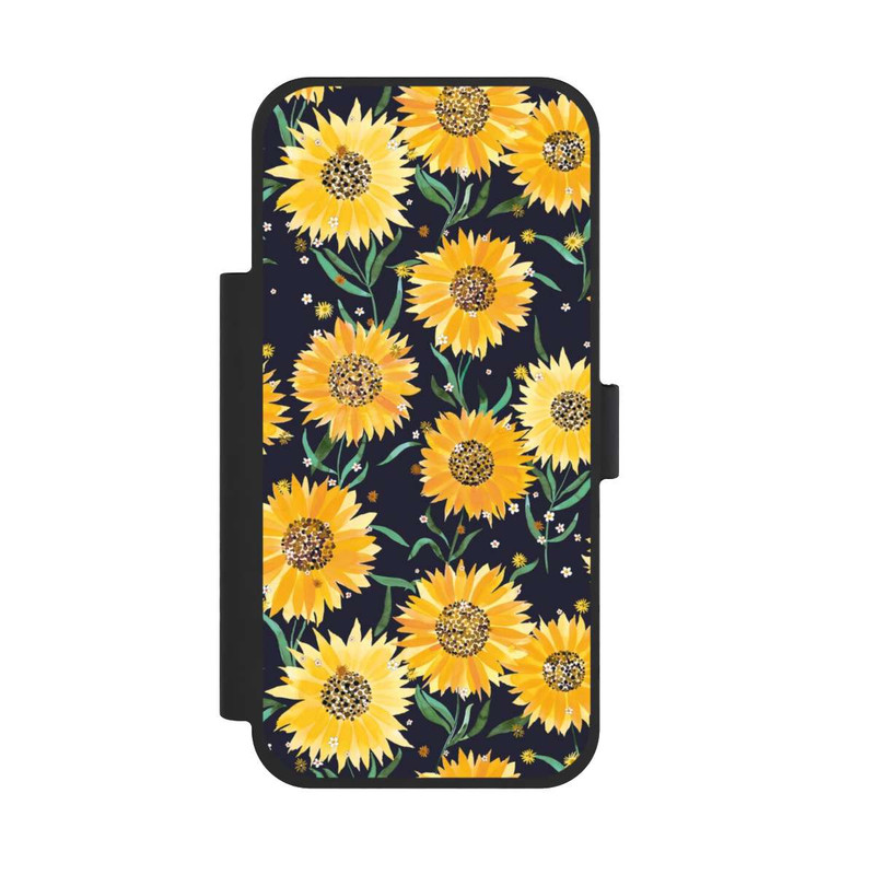 iPhone 17 Pro Max NIVOflip Sonnenblumen schwarz
