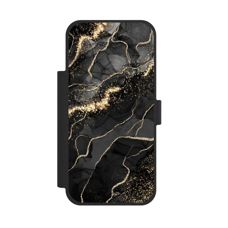 iPhone 17 Pro Max NIVOflip Look Spirales de Marbre Sombre & Or
