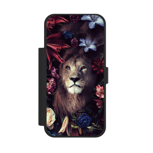 Apple iPhone 17 Pro Max NIVOflip Löwe Blumenrahmen