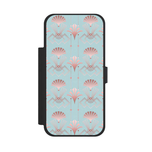 Apple iPhone 17 Pro Max NIVOflip Art Deco Rose Gold Elegance Blue