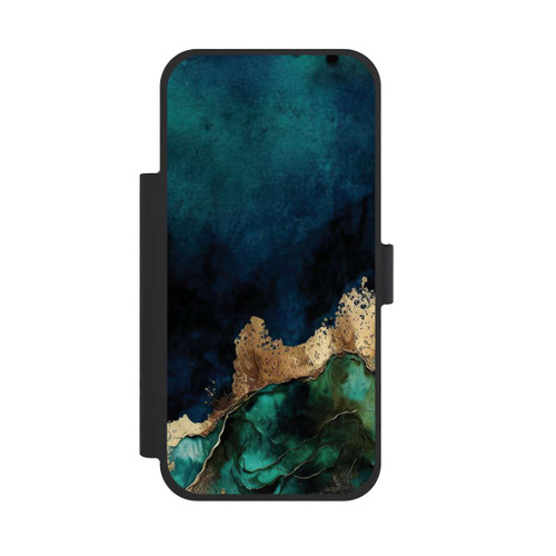 Apple iPhone 17 Pro Max NIVOflip Petrolblau mit Gold