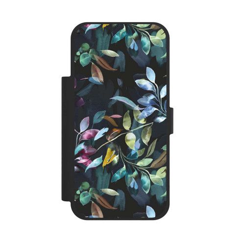 Apple iPhone 17 Pro Max NIVOflip Watercolor Mystic Leaves Black