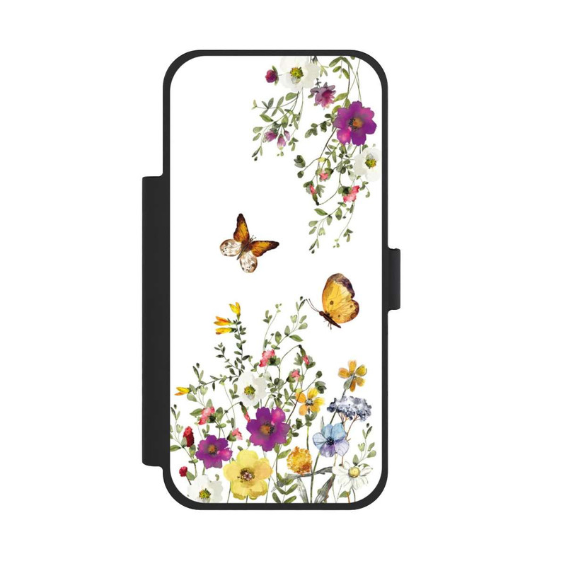 iPhone 17 Pro Max NIVOflip Schmetterlinge und bunte Blumen