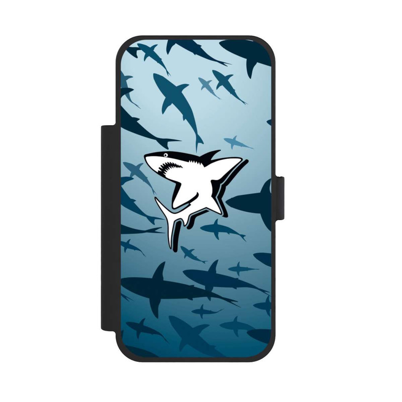 iPhone 17 Pro Max NIVOflip Haie Muster Blau