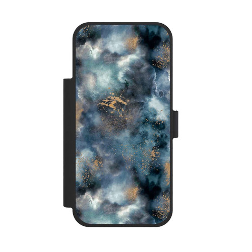 Apple iPhone 17 Pro Max NIVOflip Smoky Marble Watercolor Navy