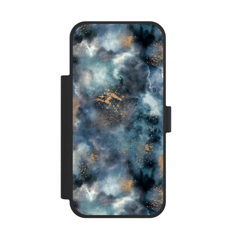 iPhone 17 Pro Max NIVOflip Smoky Marble Watercolor Navy