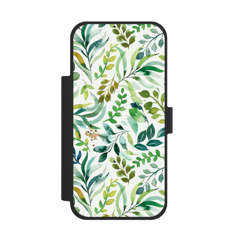 iPhone 17 Pro Max NIVOflip Aquarell Palmenblätter Botanisch Grün