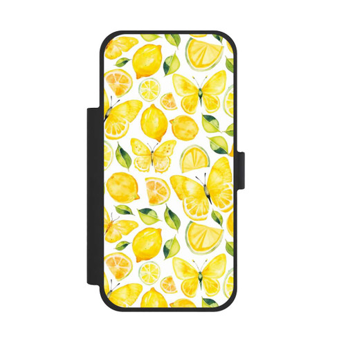 Apple iPhone 17 Pro Max NIVOflip Zitrone und Schmetterling Muster