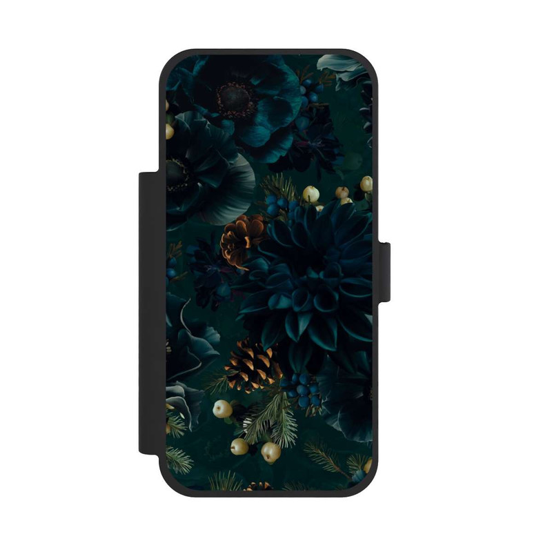 iPhone 17 Pro Max NIVOflip Blumenmuster Grün und Blau