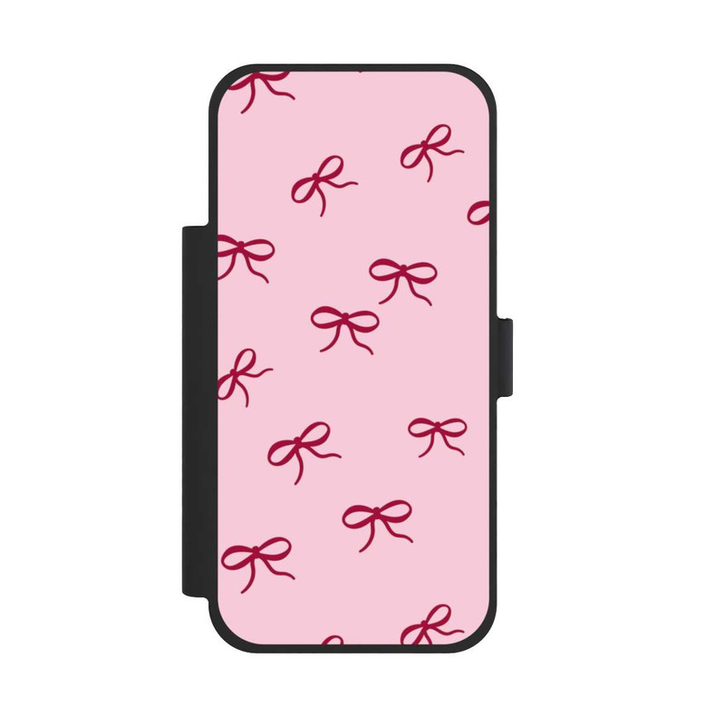 iPhone 17 Pro Max NIVOflip Schleifen Muster Rot Pink