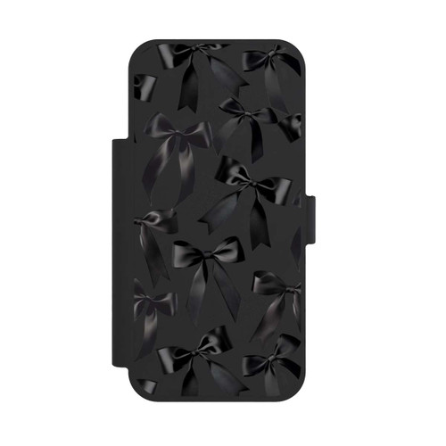 Apple iPhone 17 Pro Max NIVOflip Schwarze Satinschleifen
