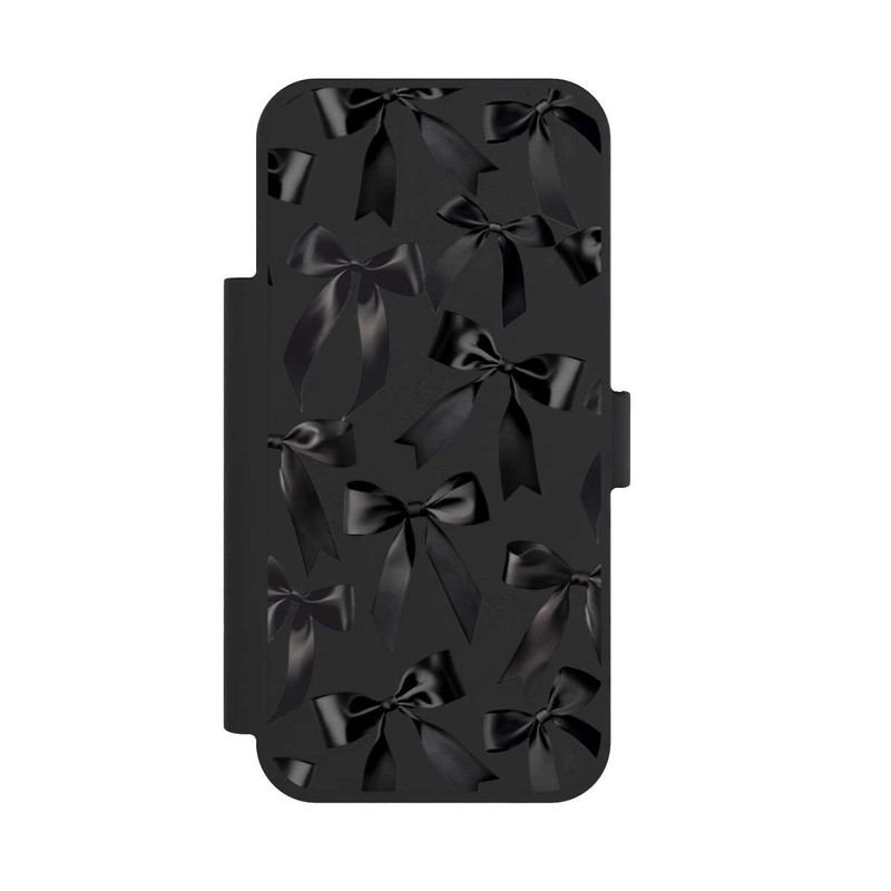 iPhone 17 Pro Max NIVOflip Schwarze Satinschleifen