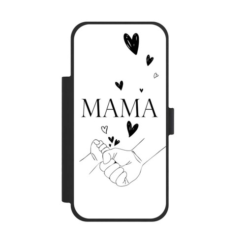 Apple iPhone 17 Pro Max NIVOflip Muttertag Line Art Hände Schwarz Weiß