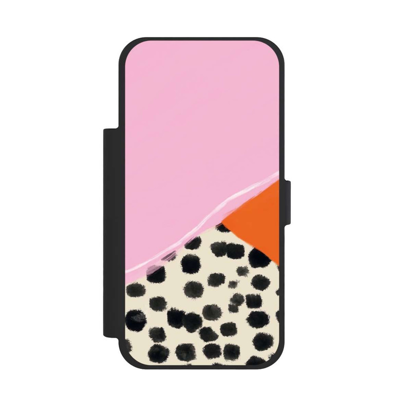 iPhone 17 Pro Max NIVOflip Rosa und Orange Gepunkteter Hintergrund