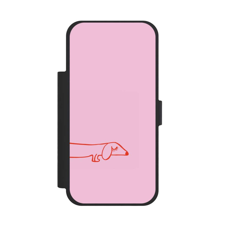 iPhone 17 Pro Max NIVOflip Dachshund Illustration Pink