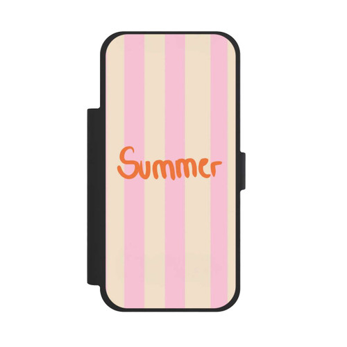 Apple iPhone 17 Pro Max NIVOflip Summer- Rosa und Orange Streifen Hintergrund