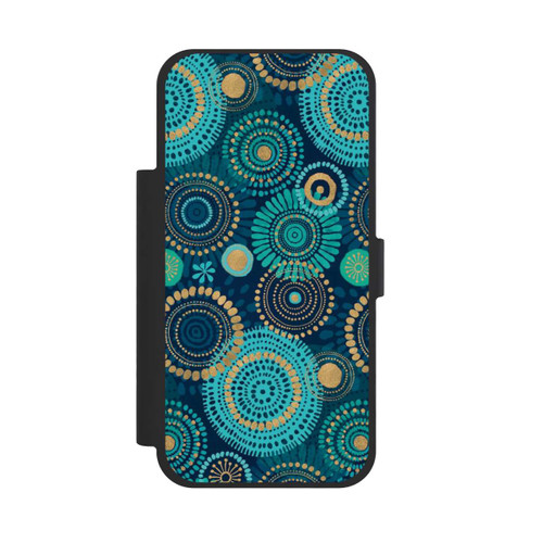 Apple iPhone 17 Pro Max NIVOflip Blockprint India Teal Gold