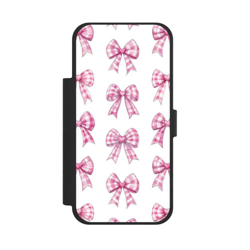 Apple iPhone 17 Pro Max NIVOflip Pink Gingham Hearts and Bows