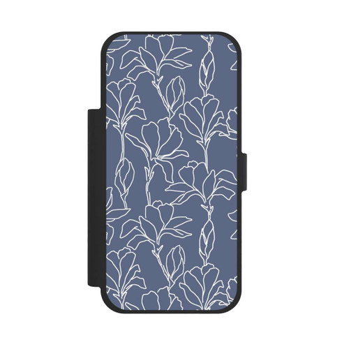 Apple iPhone 17 Pro Max NIVOflip Flower Silhouettes on Blue