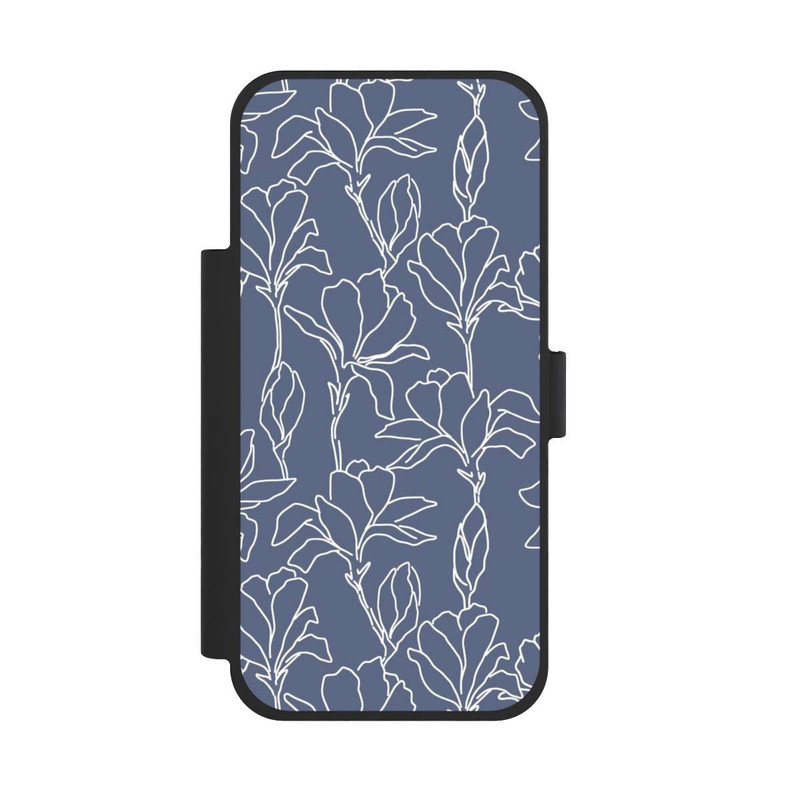 iPhone 17 Pro Max NIVOflip Flower Silhouettes on Blue