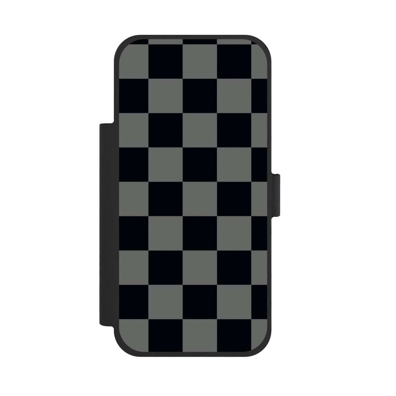 iPhone 17 Pro Max NIVOflip Schachbrett Schwarz Grau
