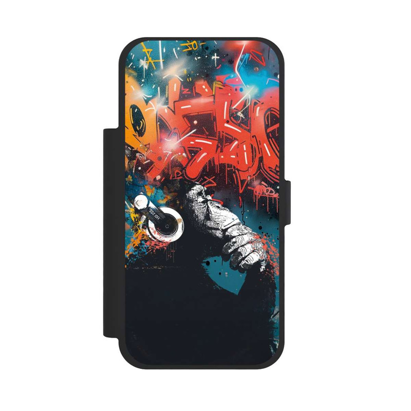 iPhone 17 Pro Max NIVOflip Affe Stereo Kopfhörer Graffiti Street Art