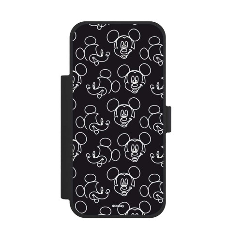 Apple iPhone 17 Pro Max NIVOflip Disney Mickey Faces Black Line Art Pattern