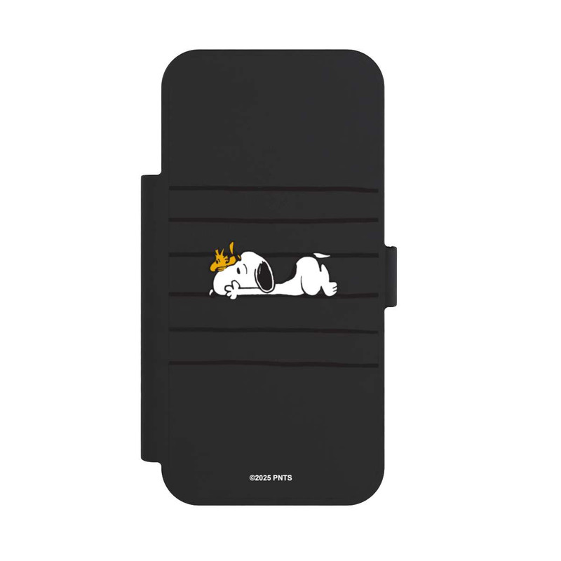 iPhone 17 Pro Max NIVOflip Snoopy Woodstock Streifen Peanuts Transparent