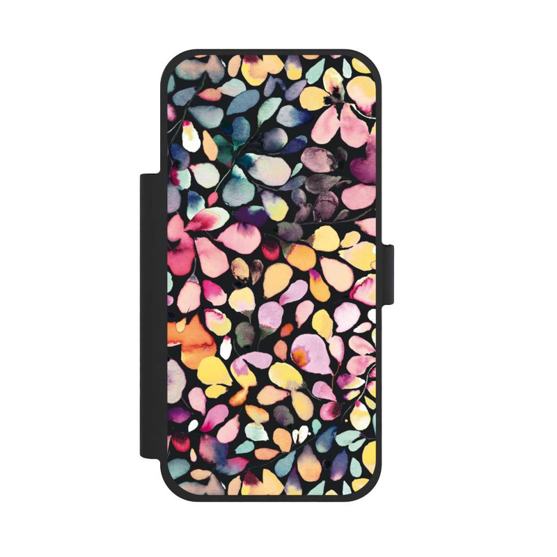 iPhone 17 Pro Max NIVOflip Eucalyptus Watercolor Leaves Black
