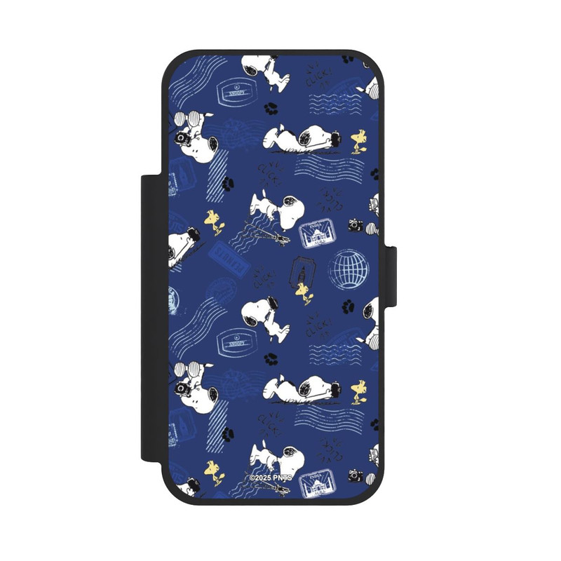 iPhone 17 Pro Max NIVOflip Peanuts Travel Stamps Pattern Blue