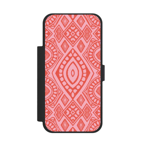 Apple iPhone 17 Pro Max NIVOflip Boho Geometric Intricate Tribal Design in Shades of Pink