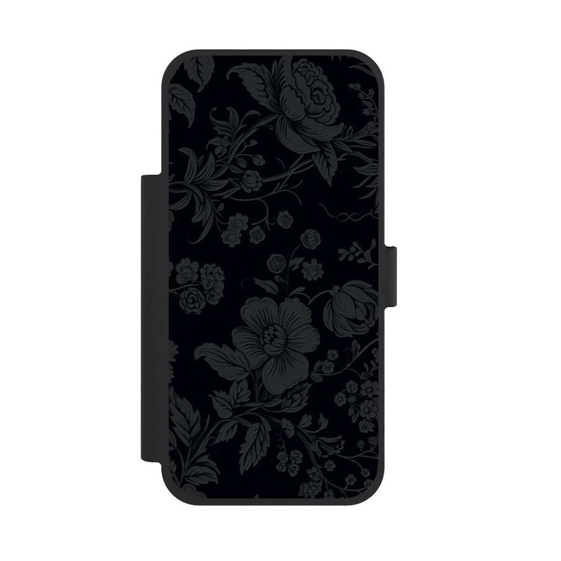 iPhone 17 Pro Max NIVOflip Dunkle Blumen Vintageoptik