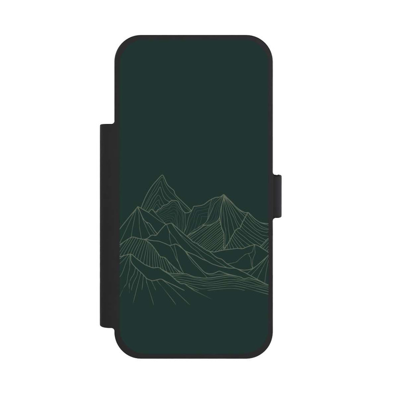 iPhone 17 Pro Max NIVOflip Berg Line Art Grün