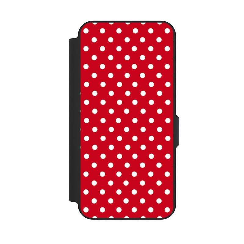 Galaxy S25 FE NIVOflip Confettis Blancs sur Fond Rouge