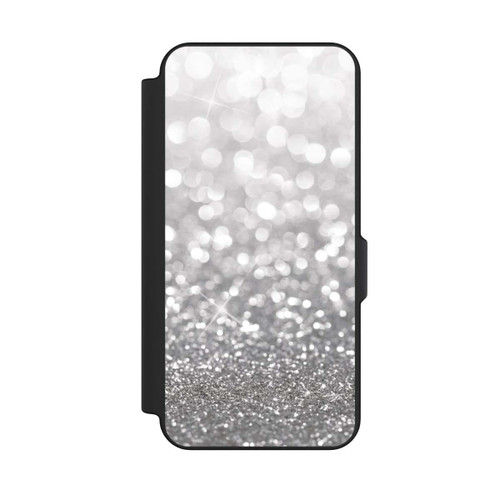 Samsung Galaxy S25 FE NIVOflip Pluie de Paillettes Argentées Look