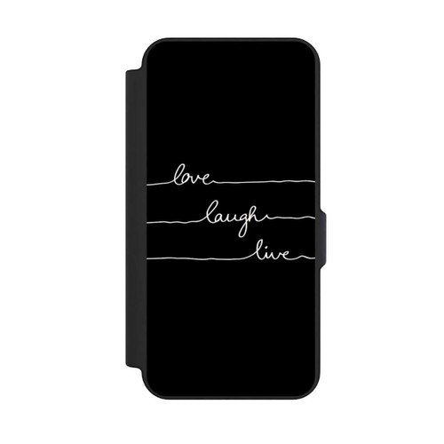Samsung Galaxy S25 FE NIVOflip Love Laugh Live blanc/noir