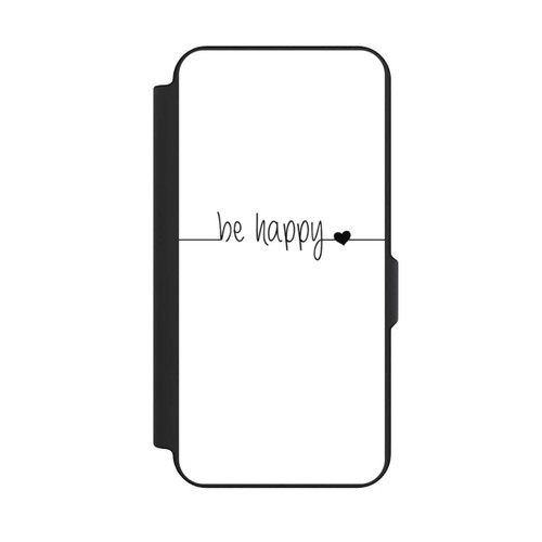 Samsung Galaxy S25 FE NIVOflip Be Happy Weisser Hintergrund