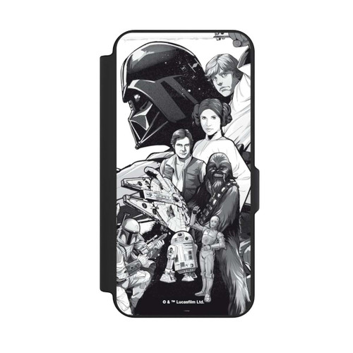 Samsung Galaxy S25 FE NIVOflip Personnages StarWars - Noir et Blanc