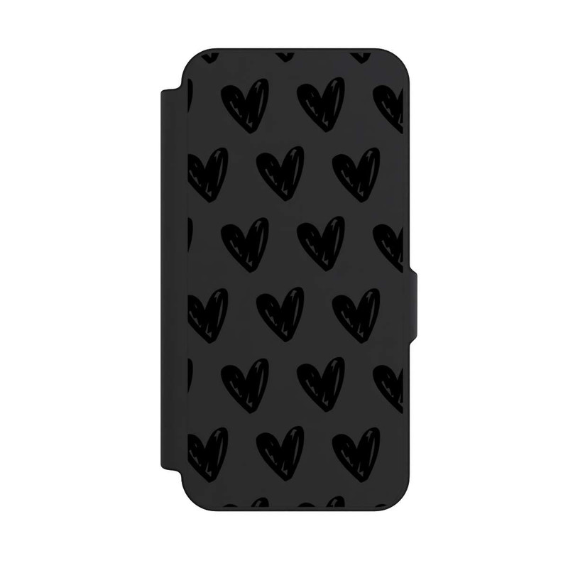 Galaxy S25 FE NIVOflip Herzen Schwarz ohne Hintergrund