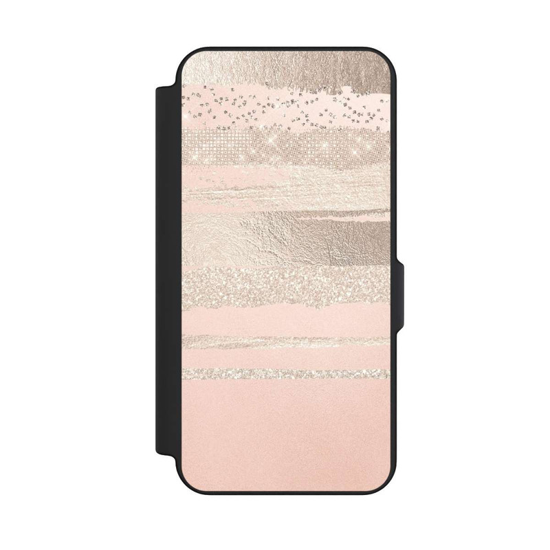 Galaxy S25 FE NIVOflip Glitzerschichten (Rosé/Silver) Glitterlook