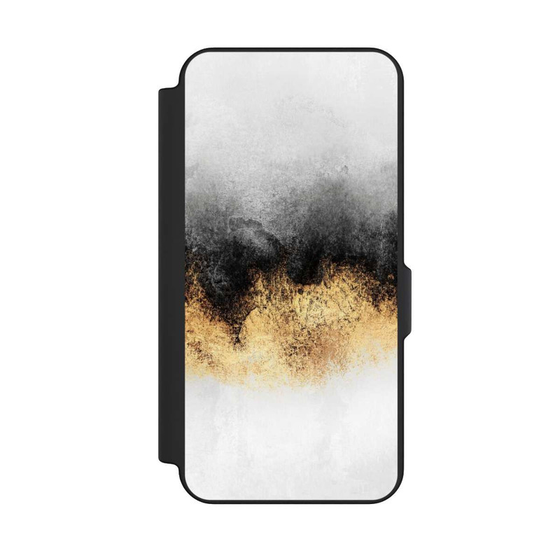 Galaxy S25 FE NIVOflip Grey Sky Dust Gold Print