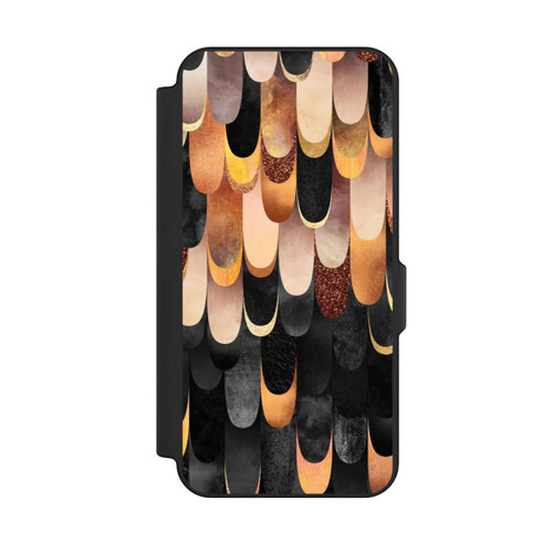 Samsung Galaxy S25 FE NIVOflip Gefiedertes Kupfer und Schwarz