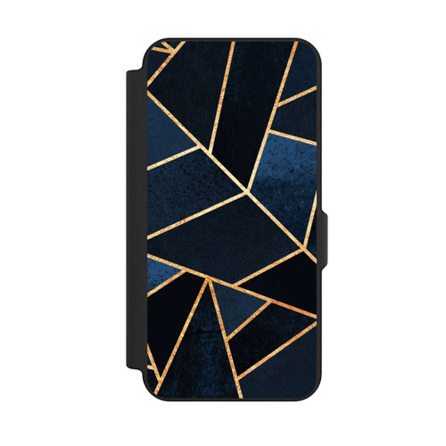 Samsung Galaxy S25 FE NIVOflip Navy Stein Golddruck
