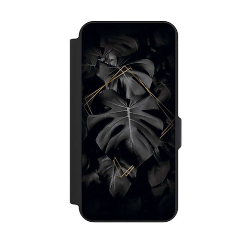 Samsung Galaxy S25 FE NIVOflip Feuilles noires