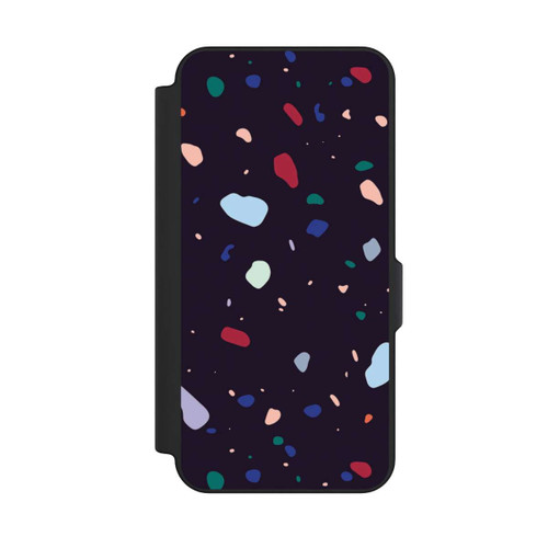 Samsung Galaxy S25 FE NIVOflip Terrazzo arrondi foncé moderne