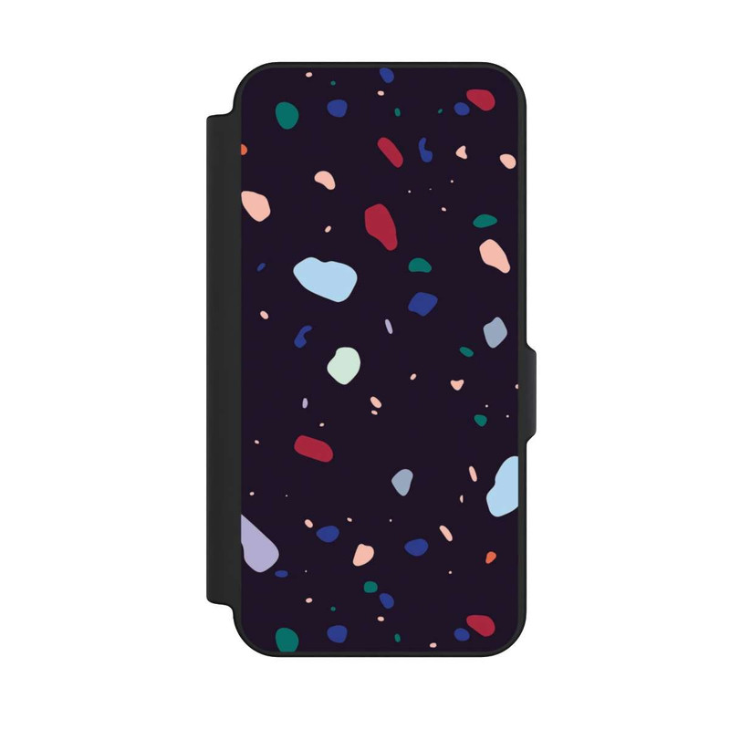 Galaxy S25 FE NIVOflip Terrazzo arrondi foncé moderne