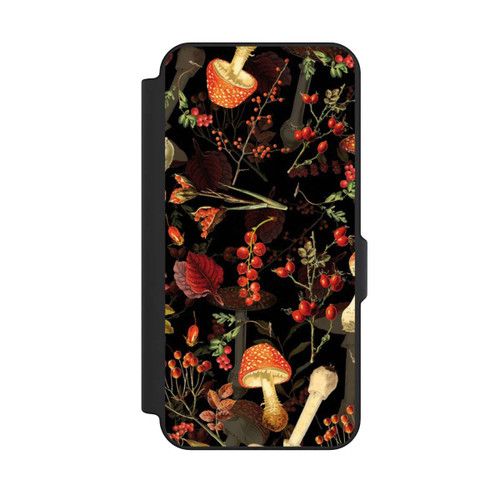 Samsung Galaxy S25 FE NIVOflip Pilzmuster Schwarz