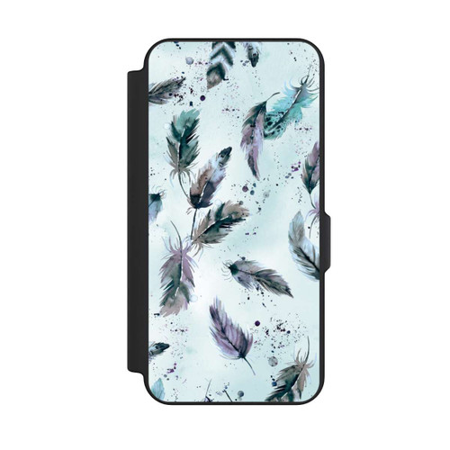 Samsung Galaxy S25 FE NIVOflip Plumes Magiques Bleu Doux