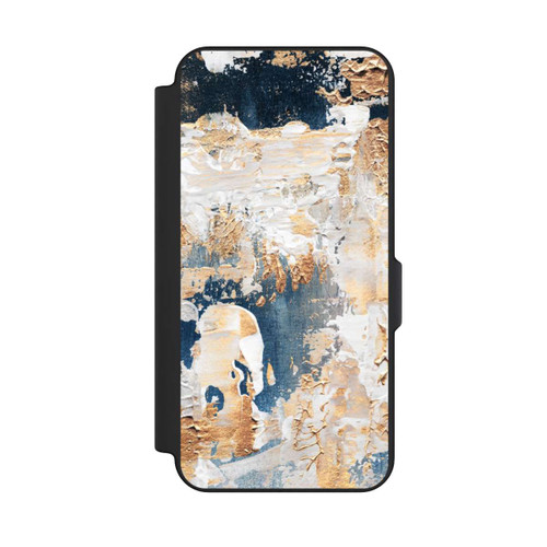 Samsung Galaxy S25 FE NIVOflip Abstraktion Blau und Gold