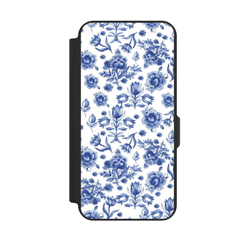 Samsung Galaxy S25 FE NIVOflip Blaues Blumenmuster